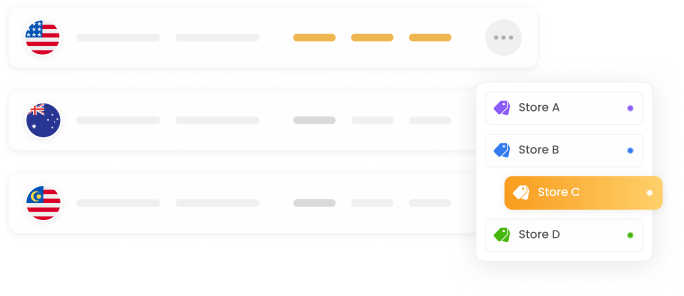 Manage multiple store accounts
